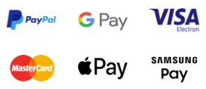 Payment cards Visa, Visa Debit, Maestro, MasterCard, MasterCard SecureCode Verified by Visa